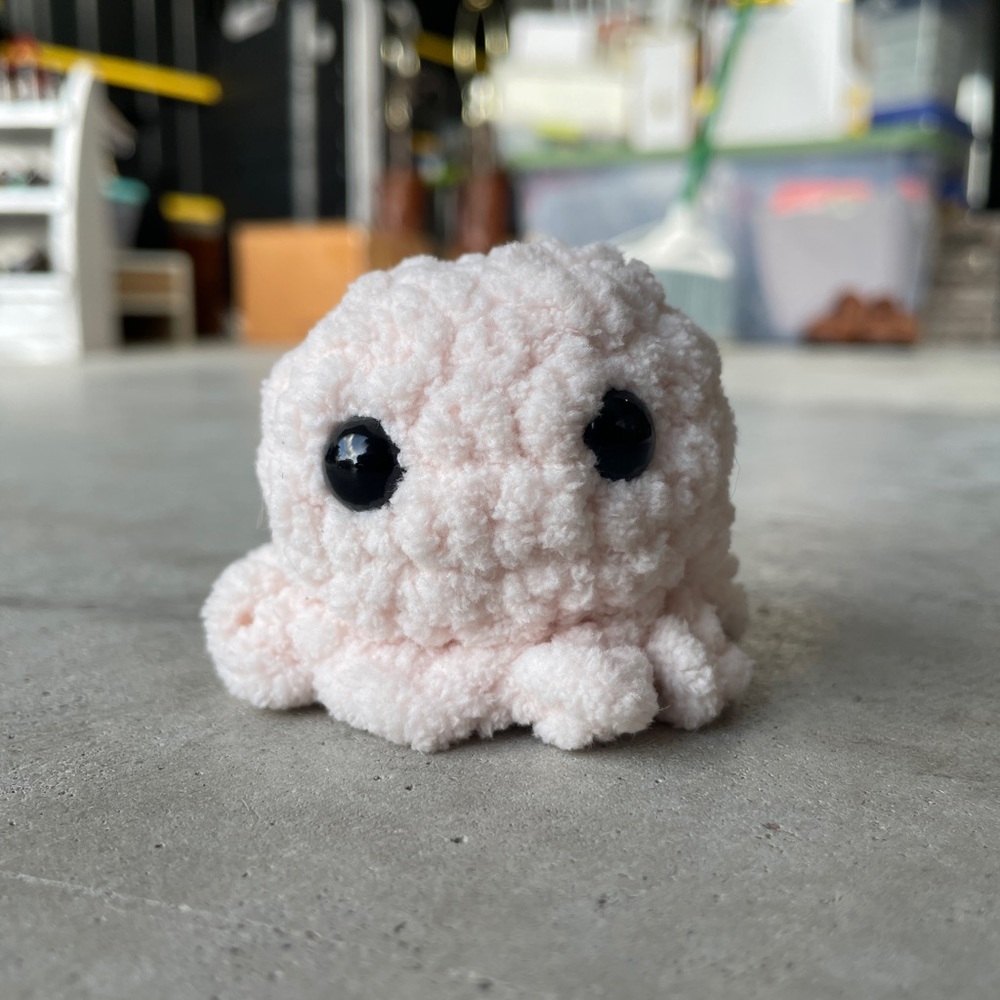 Mini Baby Pink Crochet Octopus